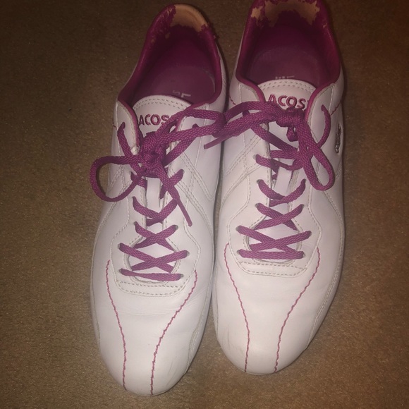 White & pink Lacoste sneakers - Picture 6 of 10